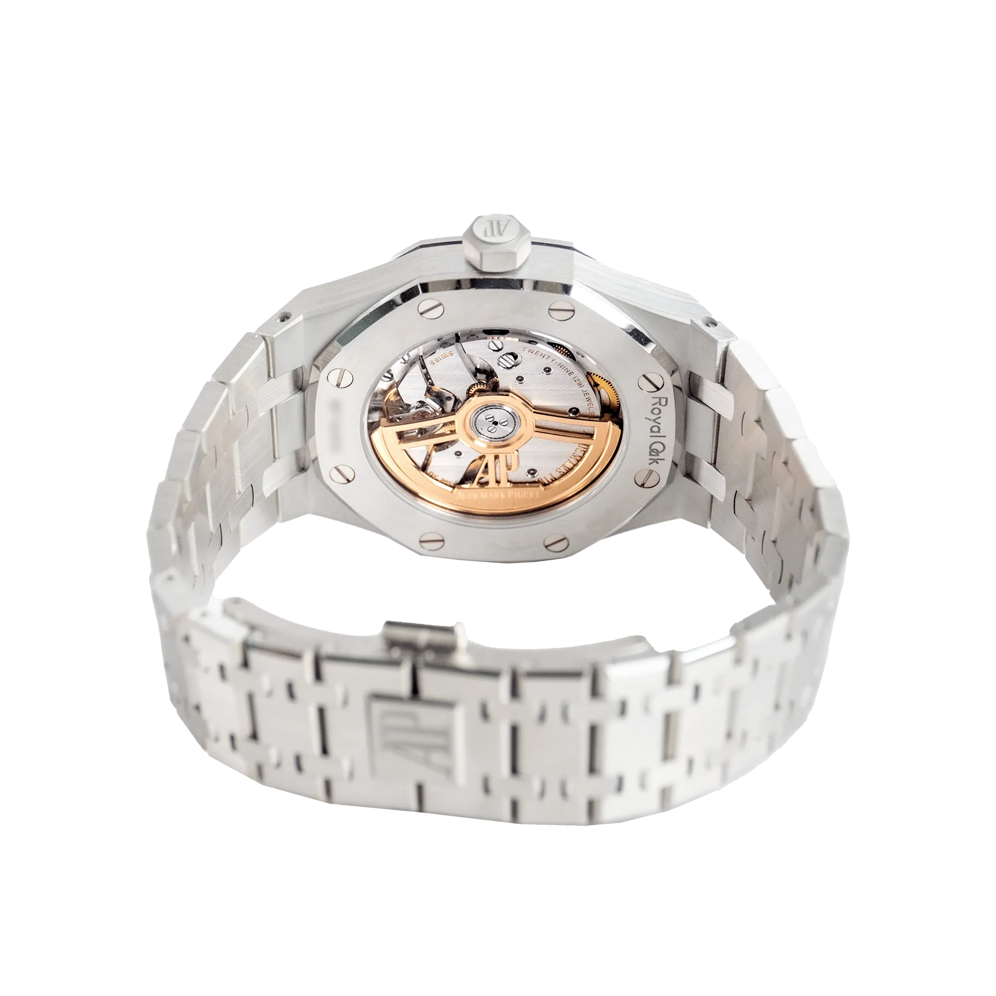 Audemars Piguet Royal Oak 15551ST Blue Dial Diamond Bezel 37mm Stainless Steel