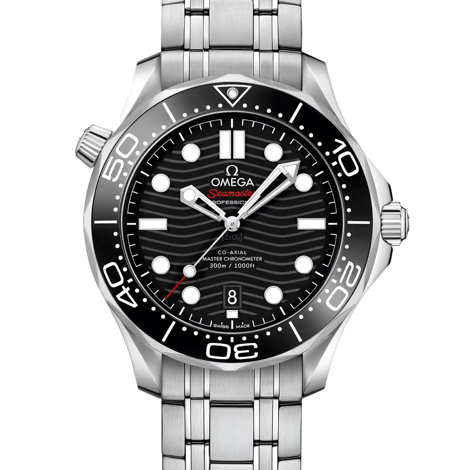 Omega Seamaster Driver 300M Black Dial Steel Bracelet