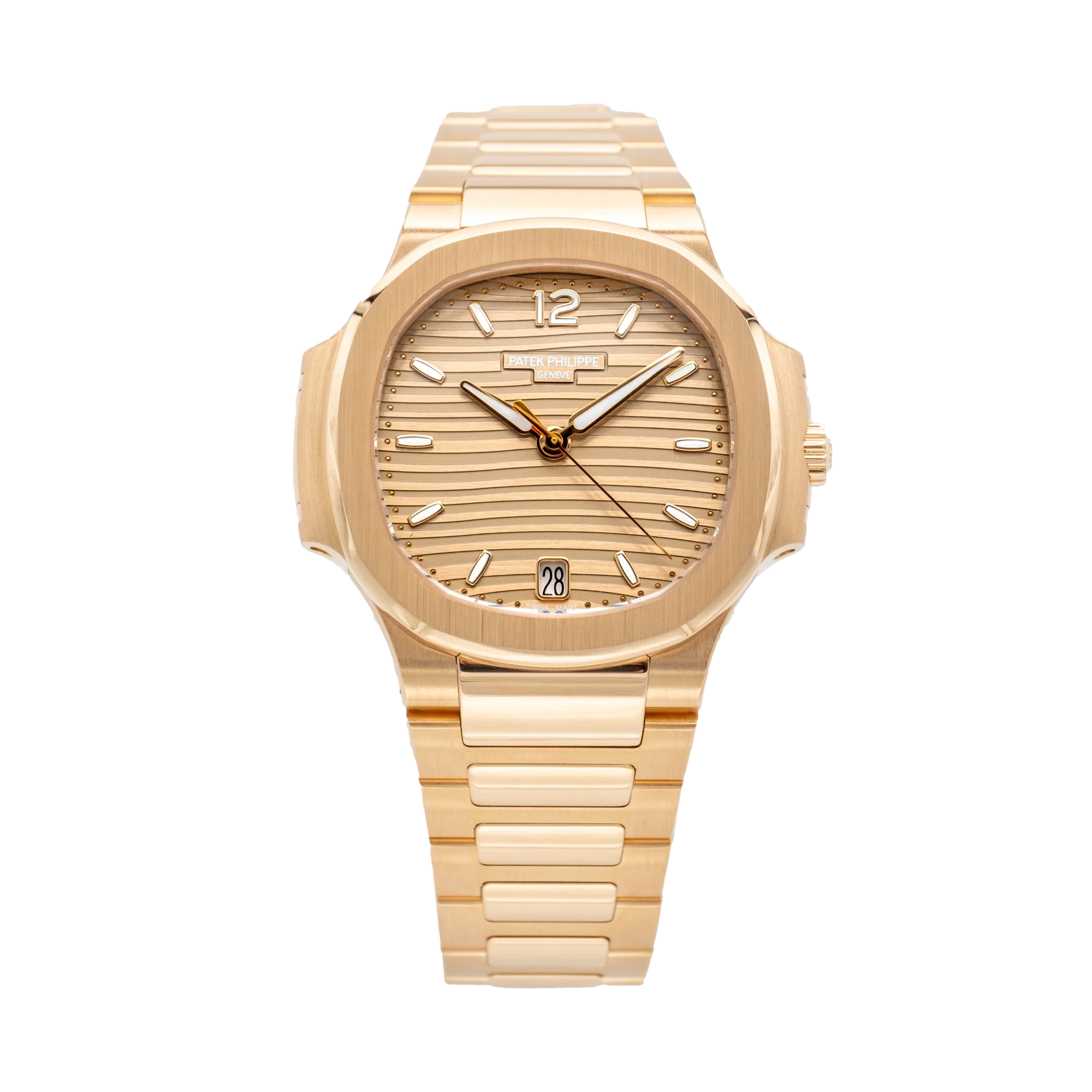 Patek Philippe Nautilus Lady Champagne Dial Rose Gold 35.2mm 7118/1R-010 - Front
