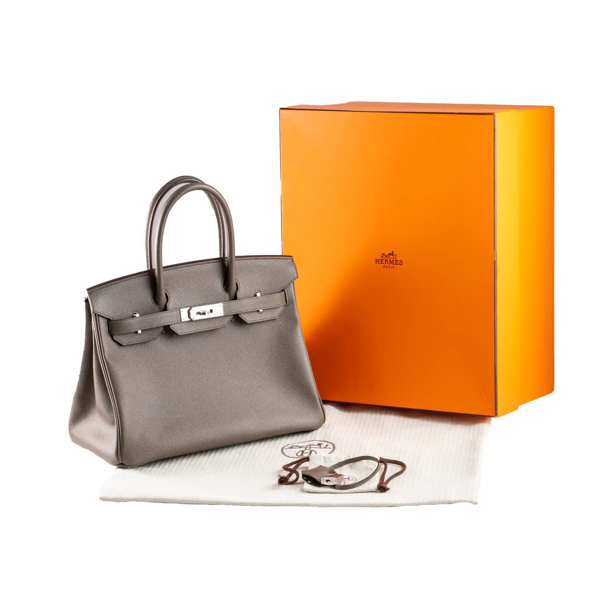 Hermes Birkin 30 Etain Epsom Leather Palladium Hardware