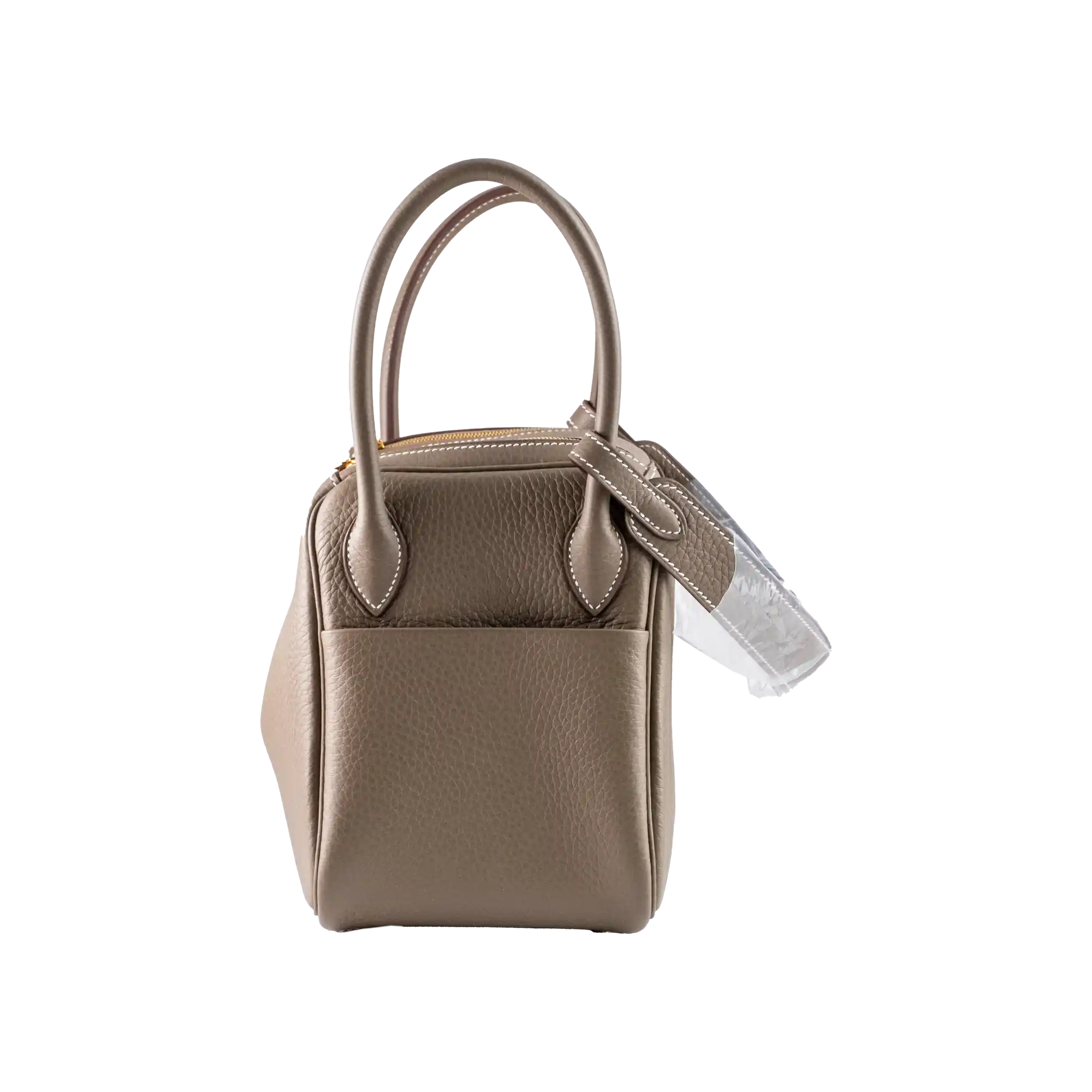 Hermes Lindy 26 Etoupe Clemence Leather Gold Hardware