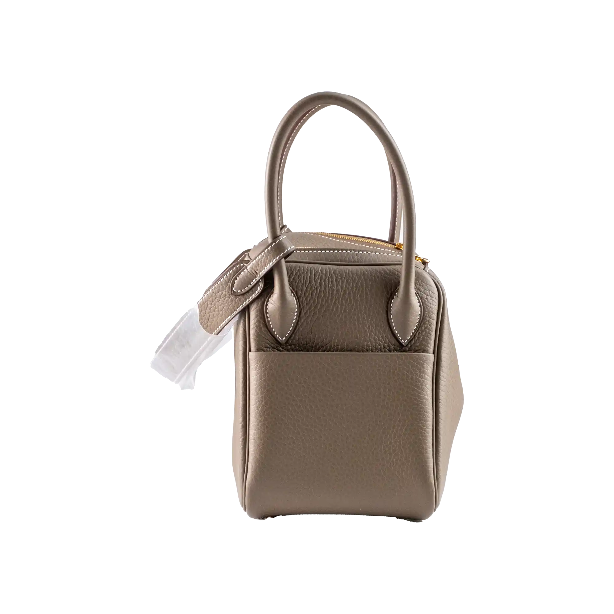 Hermes Lindy 26 Etoupe Clemence Leather Gold Hardware