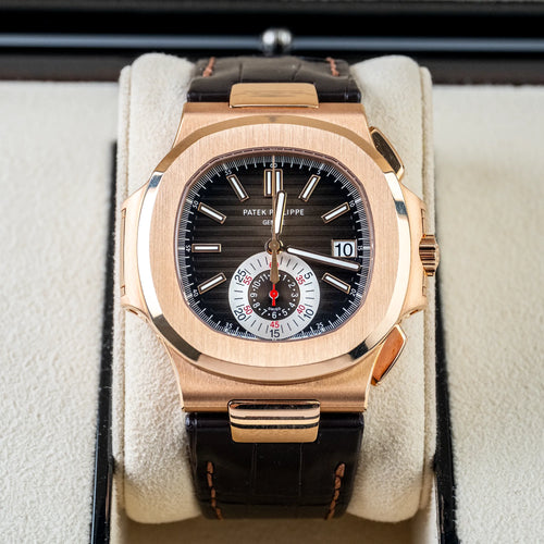 Patek Philippe Nautilus Chronograph Brown Dial 5980R-001 - In box