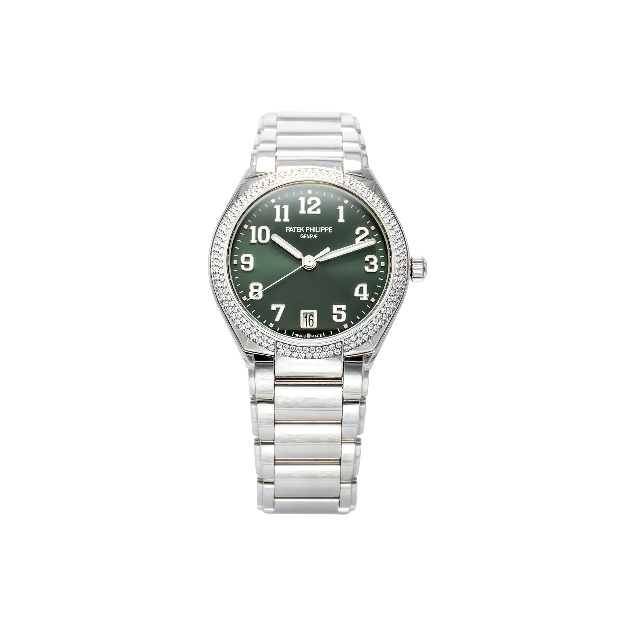 Patek Philippe Twenty~4 Green Dial Diamond Bezel 7300/1200A